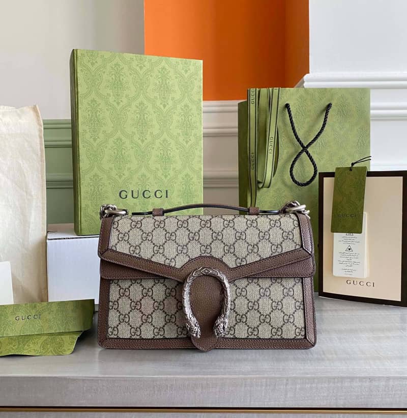 Gucci Dionysus GG Top Handle Bag Brown 621512 Replica