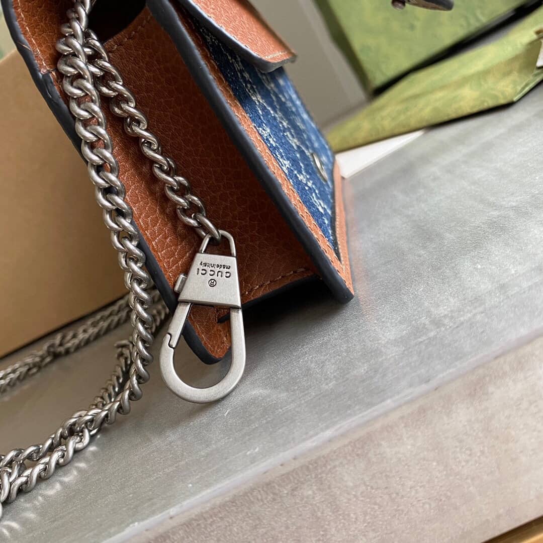 Gucci Dionysus GG Supreme Super Mini Bag Replica Blue 476432