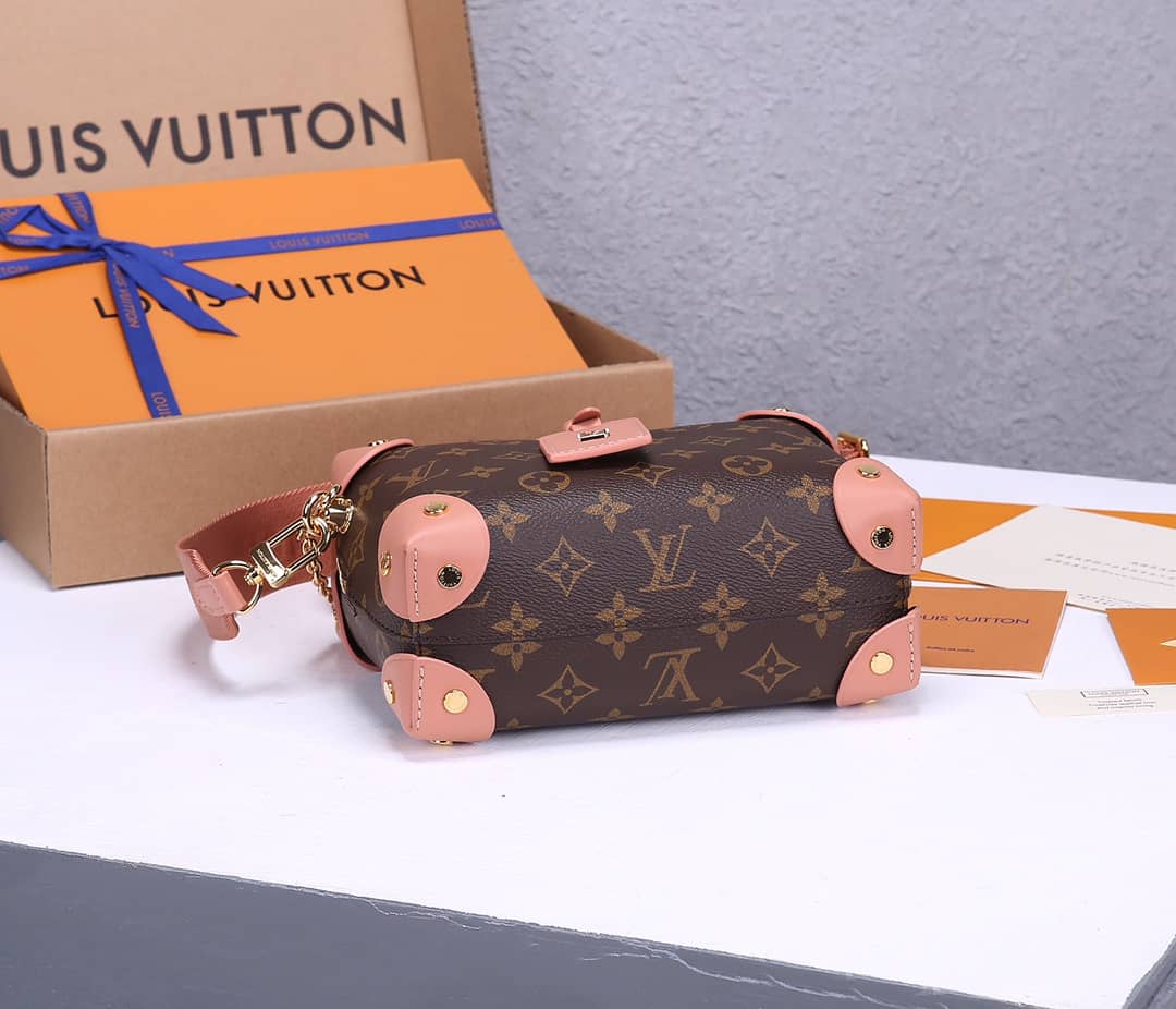 Louis Vuitton Petite Malle Souple Monogram Bag Replica Pink M45571