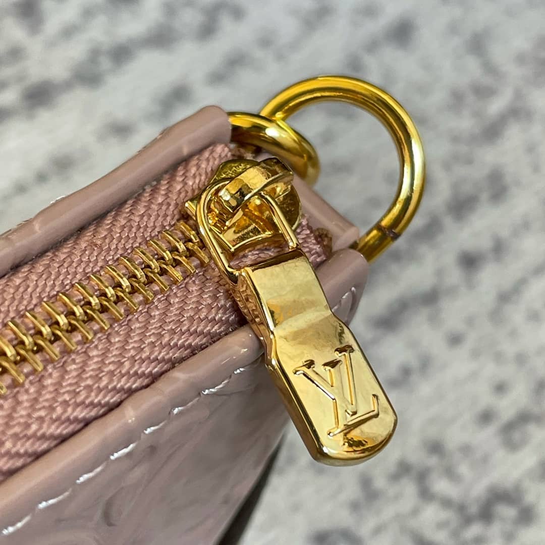 Louis Vuitton Pochette Dupe  Monogram Vernis Accessories Replica Pouch Pink M58009