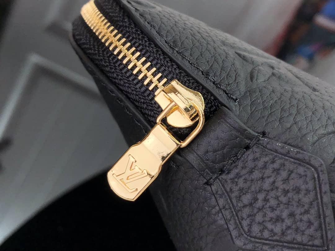 Louis Vuitton Pochette Dupe Monogram Cosmetic Pouch  Black M47515