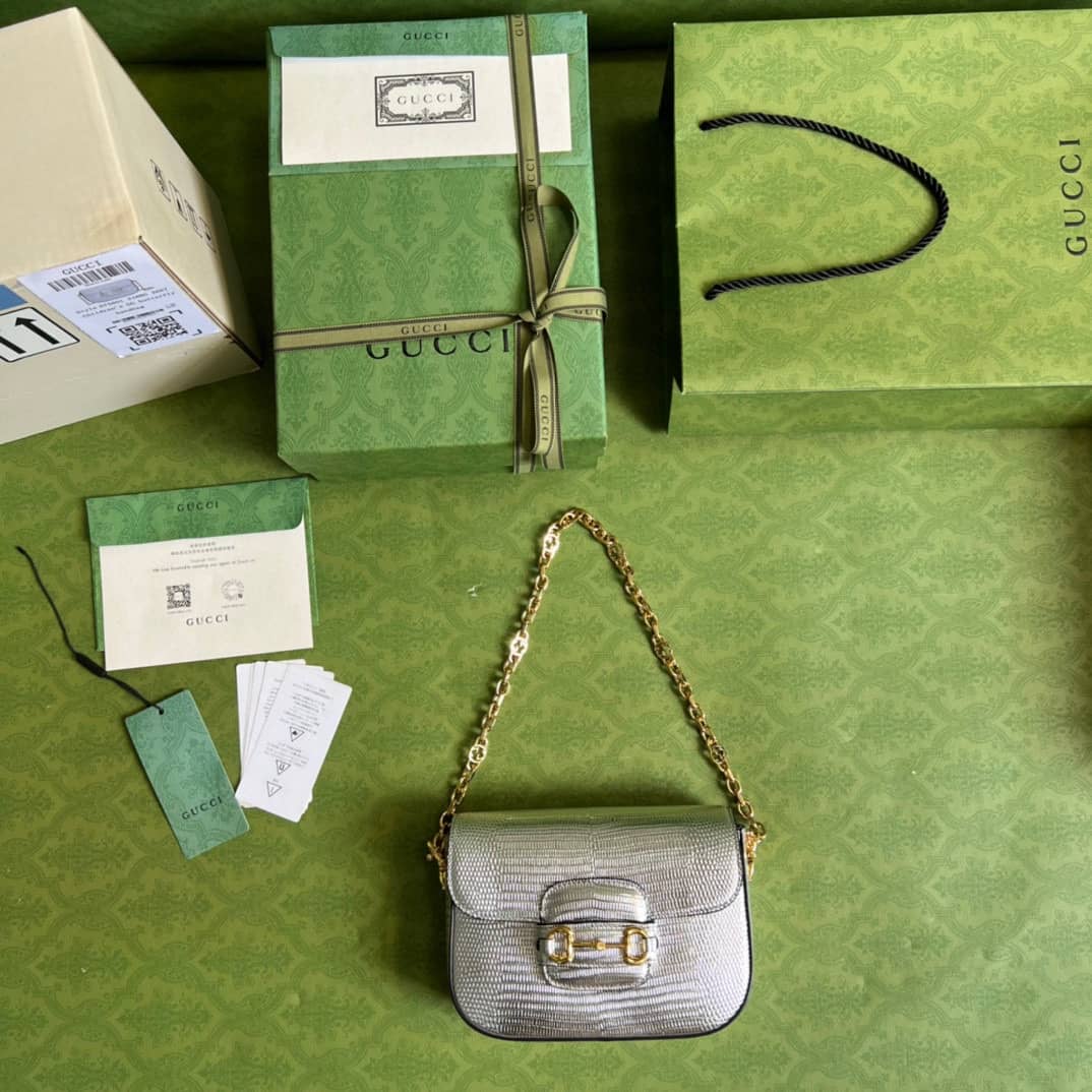 Gucci Horsebit 1955 Lizard Mini 675801 Replica Shoulder Bag