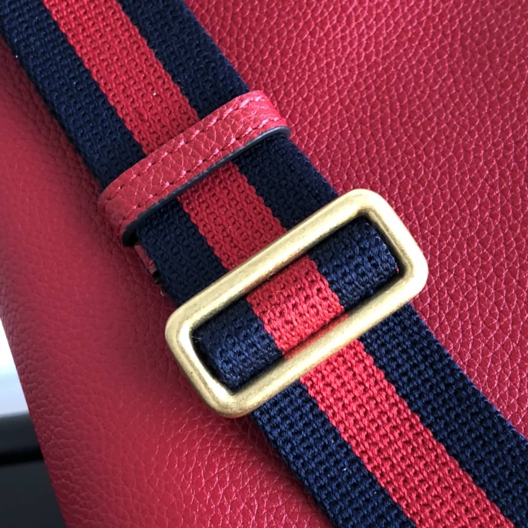 Gucci Print Leather Belt Waist Bum Bag Replica Red 493869