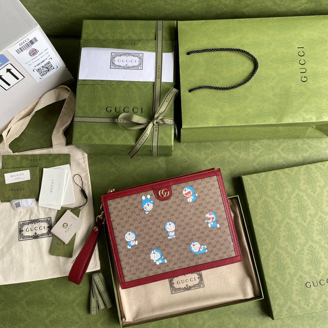 Gucci Doraemon x Gucci Pouch Clutch Replica  647804