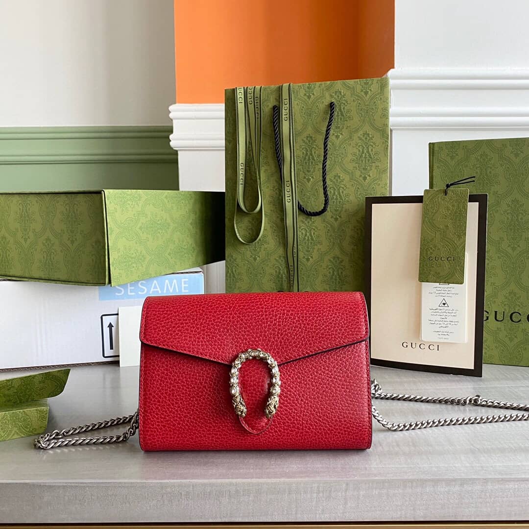 Gucci Dionysus Chain Wallet Shoulder Bag Replica Red 401231