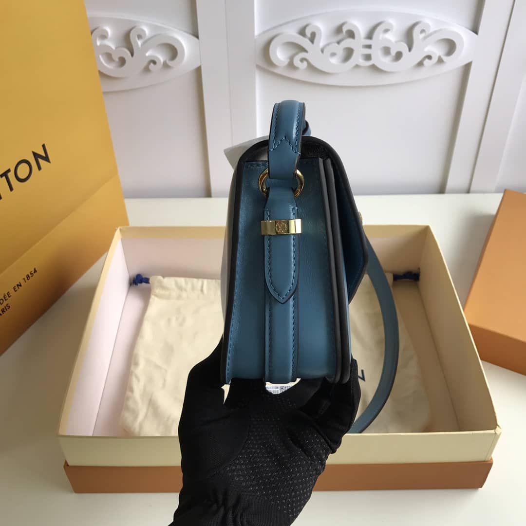 Louis Vuitton Pont9 Neuf Leather Replica Shoulder Bag Blue M55948