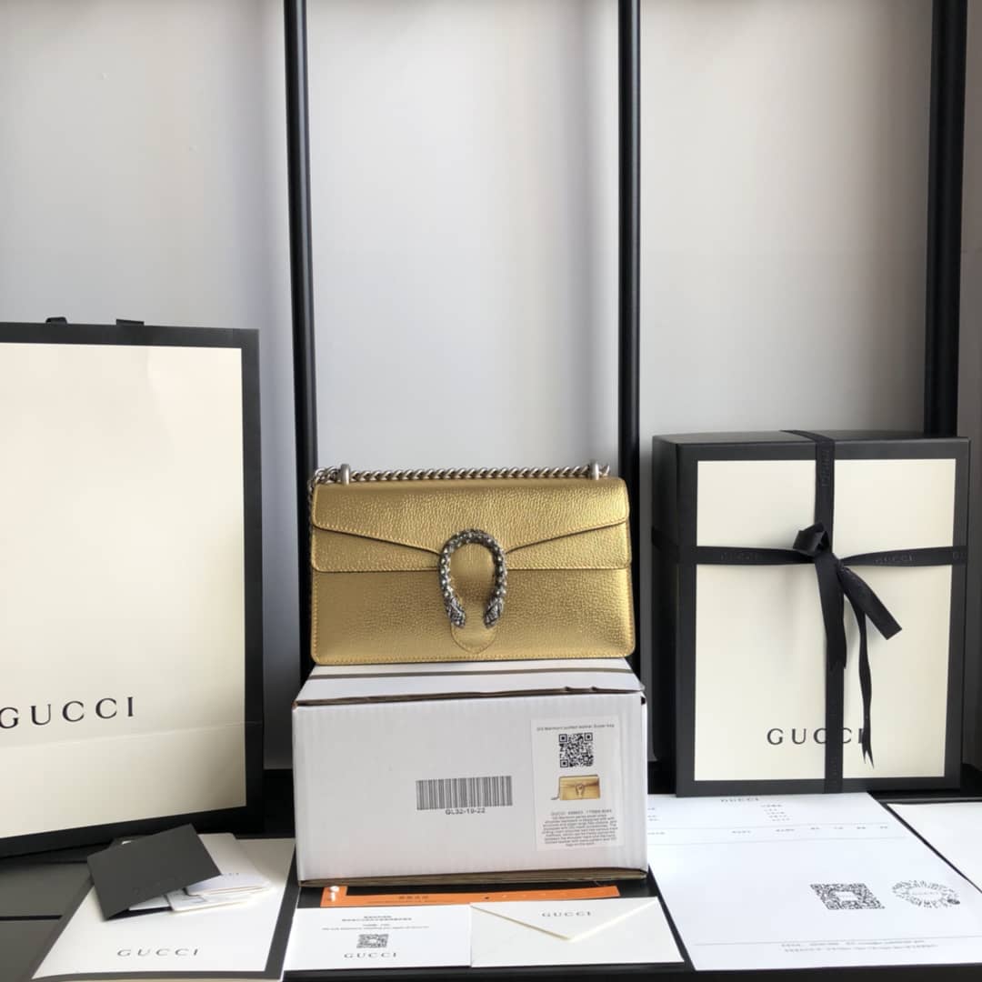Gucci GG Dionysus Small Shoulder Bag Replica Yellow 499623