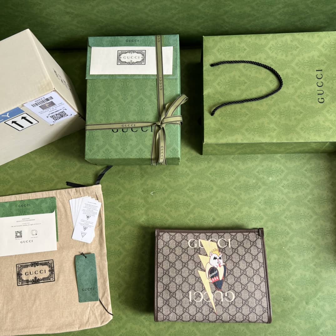 Gucci Bananya Print Pouch 703805 Replica Clutch