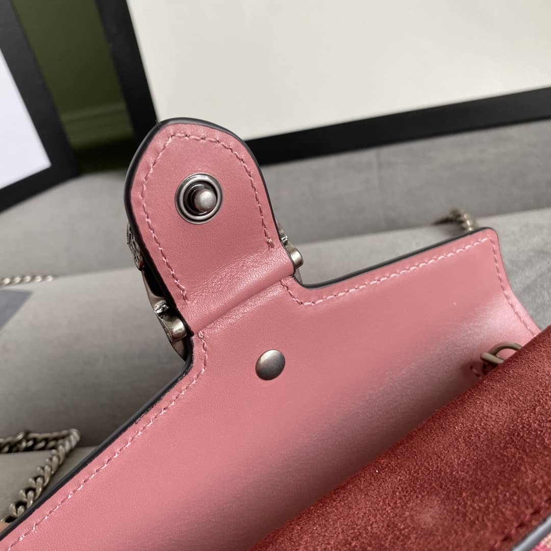 Gucci Dionysus GG Supreme Super Mini Bag Replica Brown Red 476432