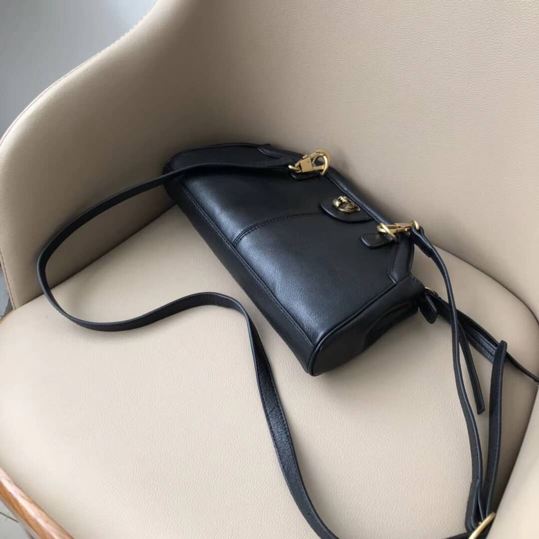 Gucci Belle Marmont Feline Small Crossbody Bag Replica Black 524620