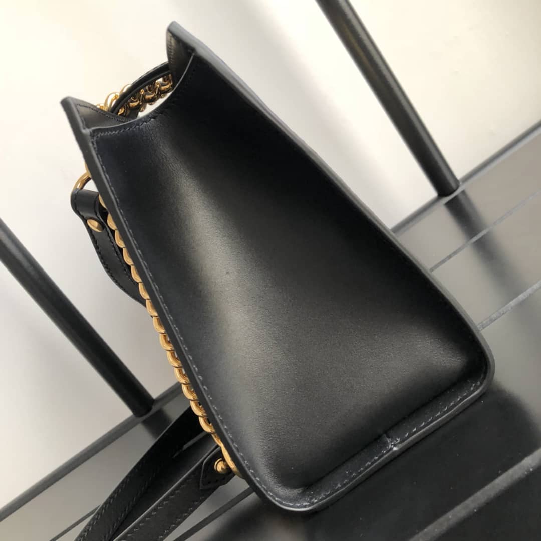 Gucci Padlock Small GG Supreme Canvas Shoulder Bag Replica Brown 498156