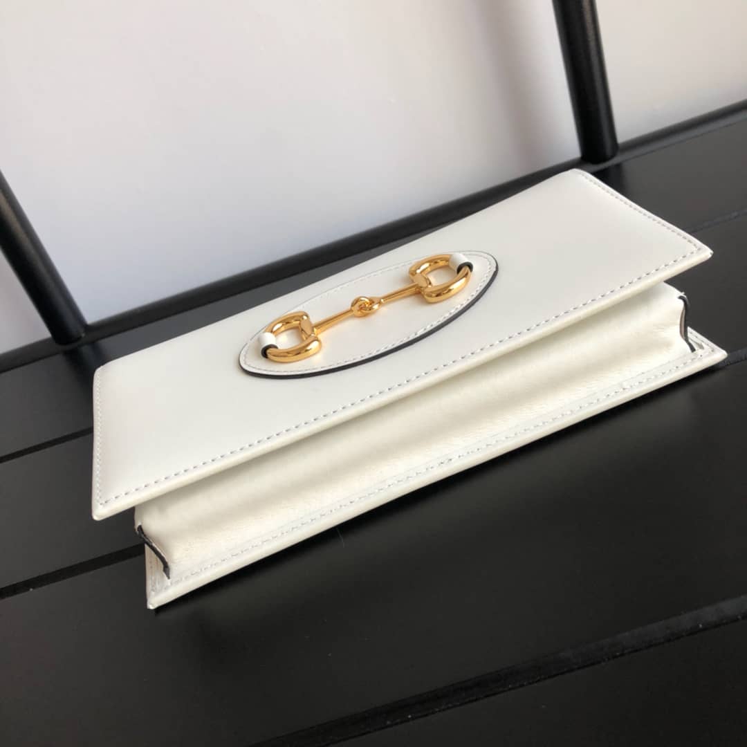Gucci GG Supreme Horsebit 1955 Chain Wallet Replica White 621892