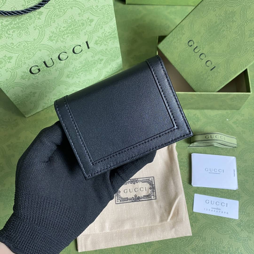 Gucci Diana Leather Card Case Wallet Replica 658244