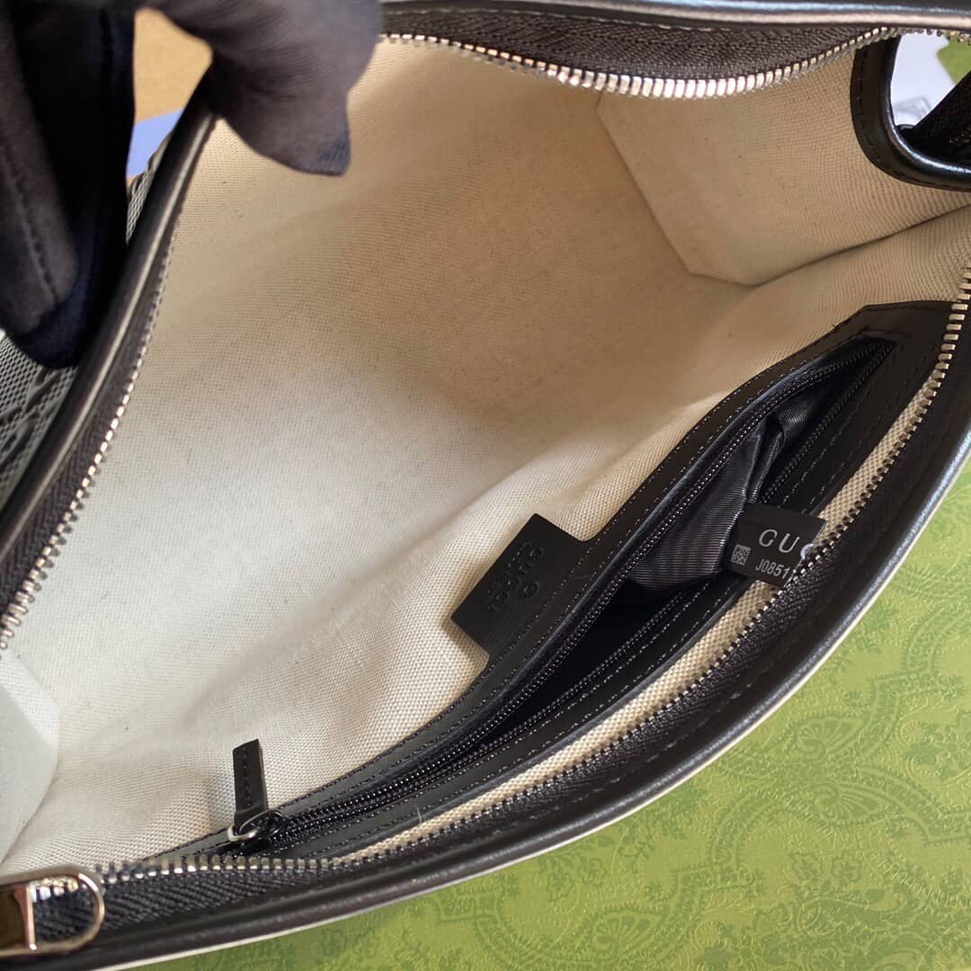 Gucci GG Leather Embossed Cosmetic Case Replica Black 625568