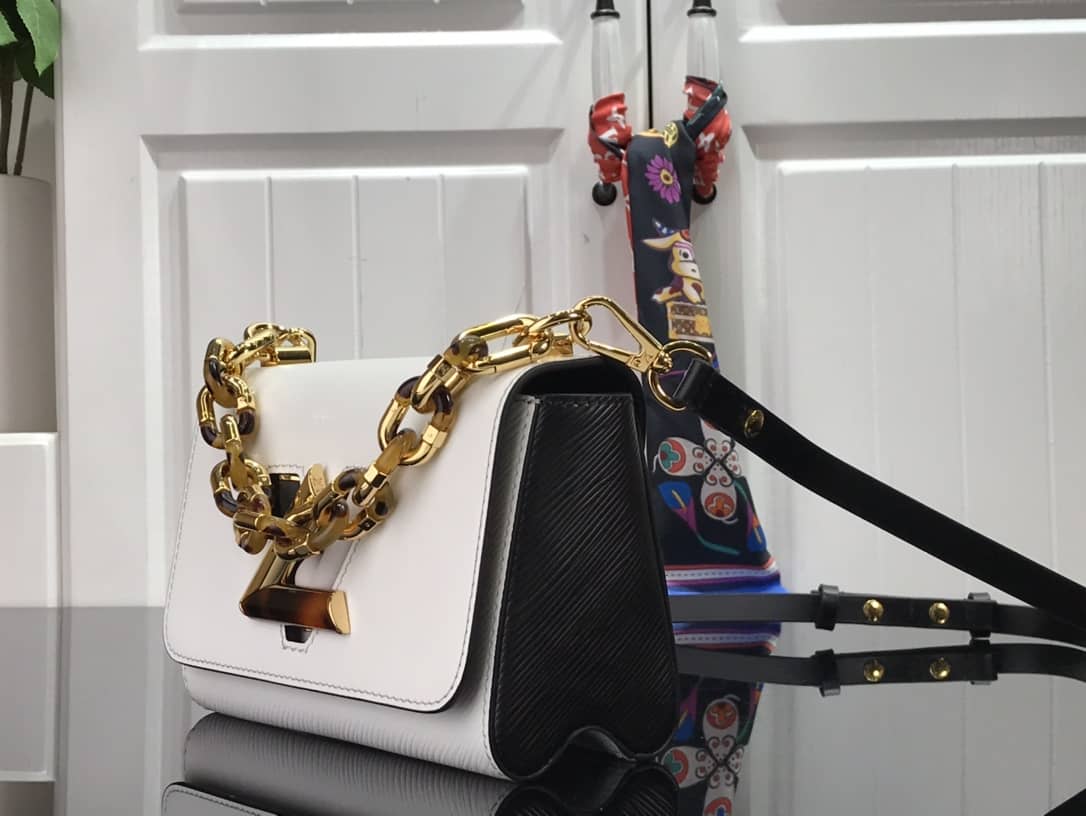 Louis Vuitton Monogram 2Way Leather Twist Replica Handbag White M58526