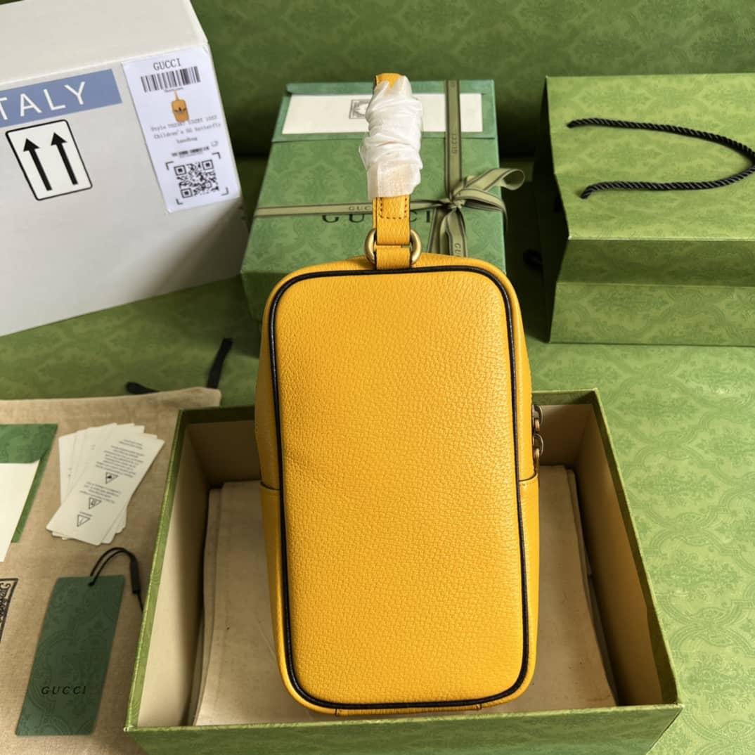 Gucci Adidas x Gucci Mini Top Handle Yellow 702387 Replica Clutch