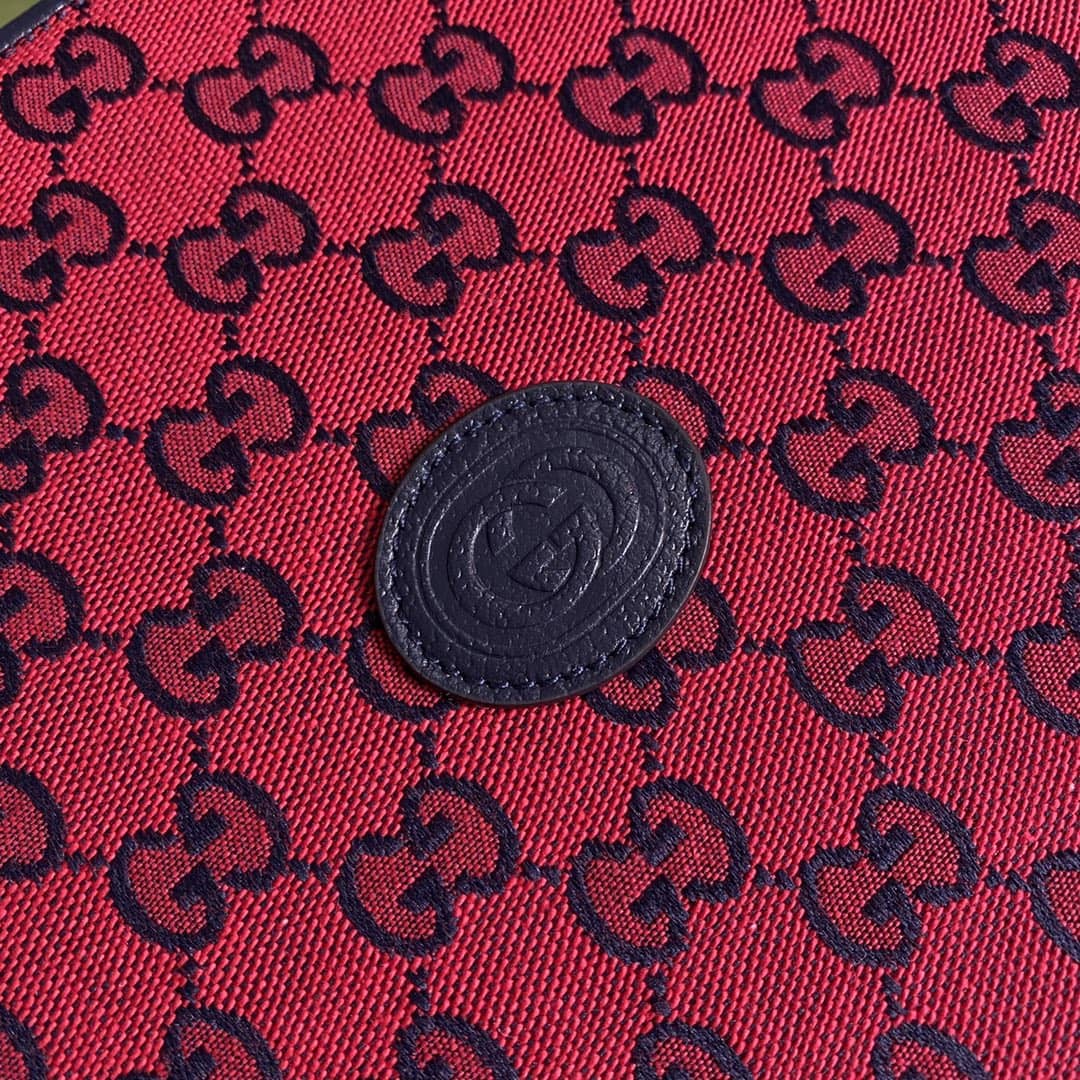 Gucci GG Marmont Red Canvas Pouch Replica 661105