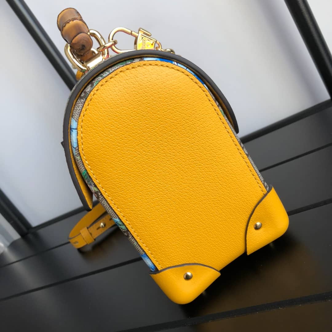 Gucci Padlock GG Small Bamboo Shoulder Bag Replica Yellow 603221