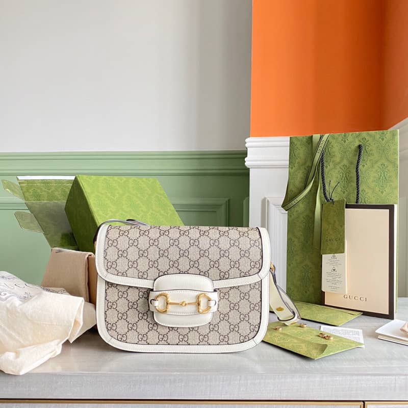 Gucci Horsebit 1955 Shoulder Bag Replica Gray 602204