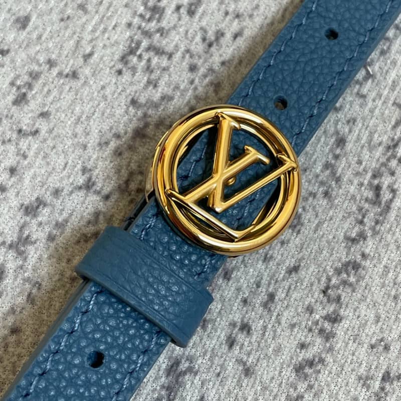 Louis Vuitton Pont 9 Soft MM Grained Calfskin Leather Replica Bag Blue M58968