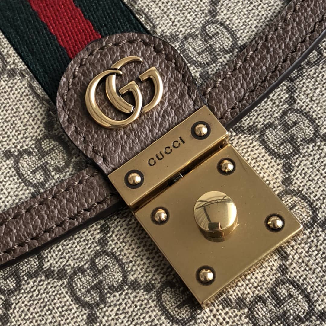 Gucci Ophidia Small Top Handle Bag Replica Brown 651055