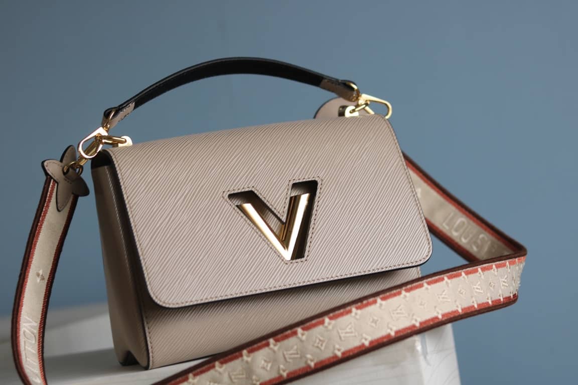 Louis Vuitton Textured Epi Leather Twist Series Bag Gray
