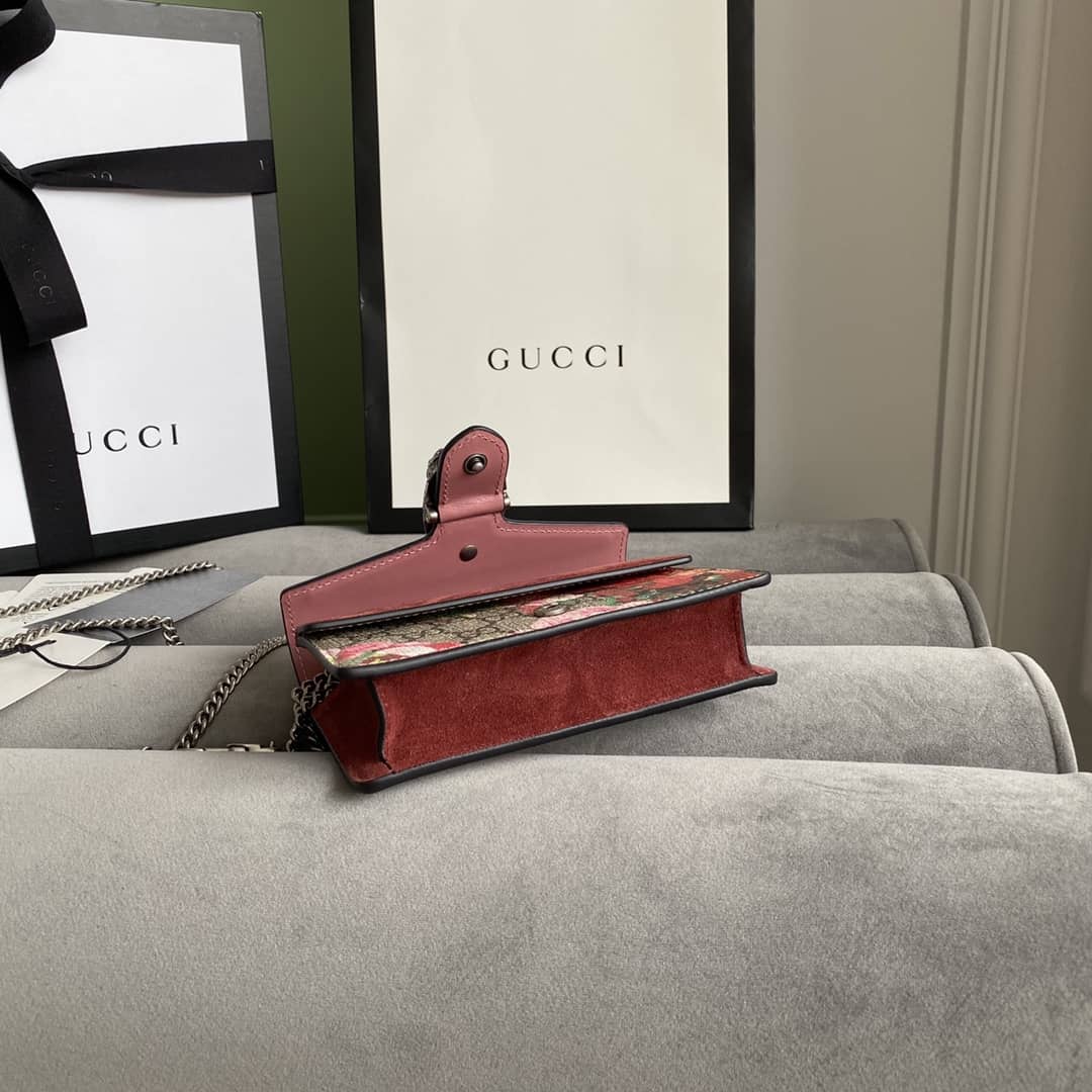 Gucci Dionysus GG Supreme Super Mini Bag Replica Brown Red 476432