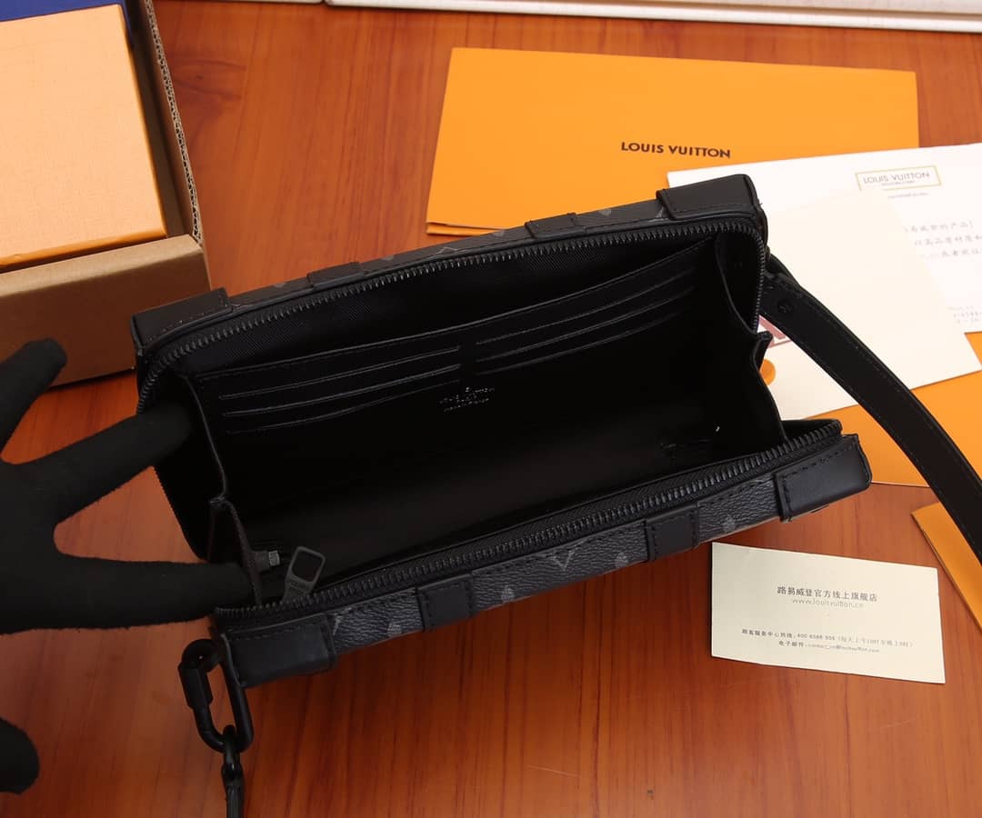 Louis Vuitton Pochette Dupe Monogram Eclipse Soft Trunk M69838