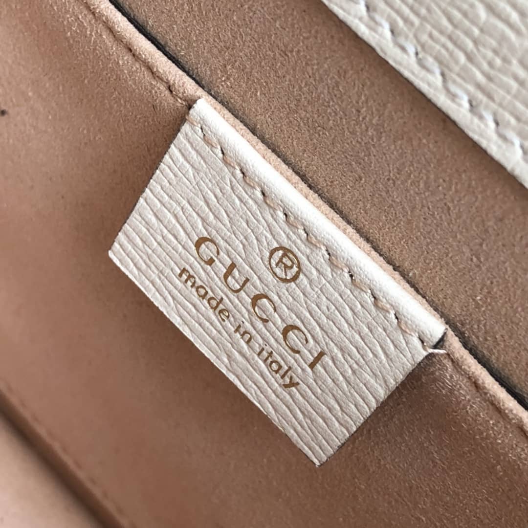 Gucci Sylvie Leather Mini Shoulder Bag Replica White Beige 470270