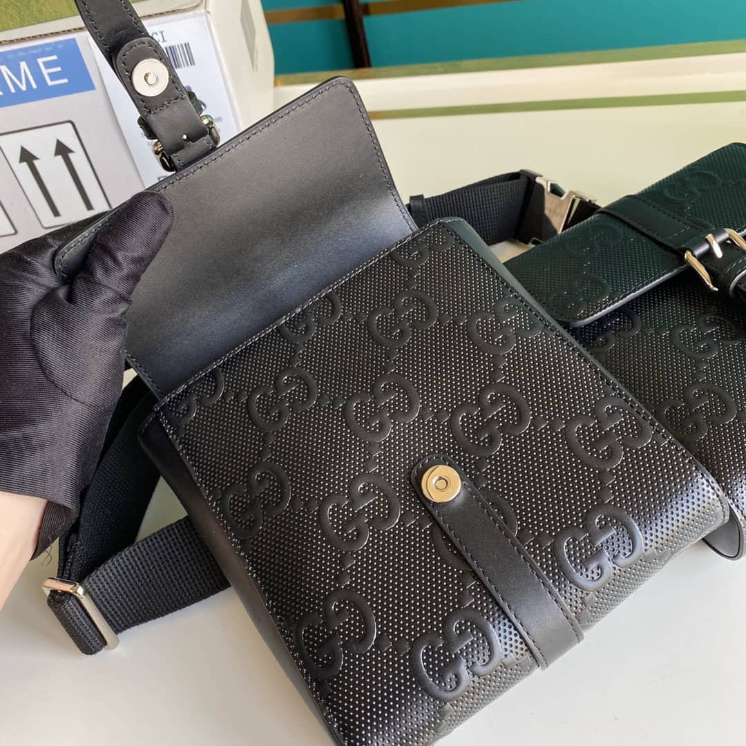 Gucci GG Emboss Waist Body Bag Replica 631339