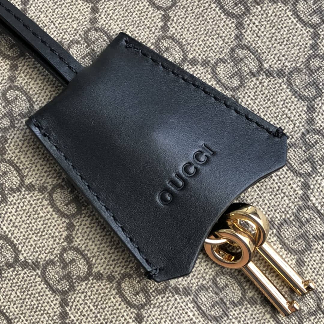 Gucci Padlock Medium GG Supreme Shoulder Bag Replica Brown Black 479197
