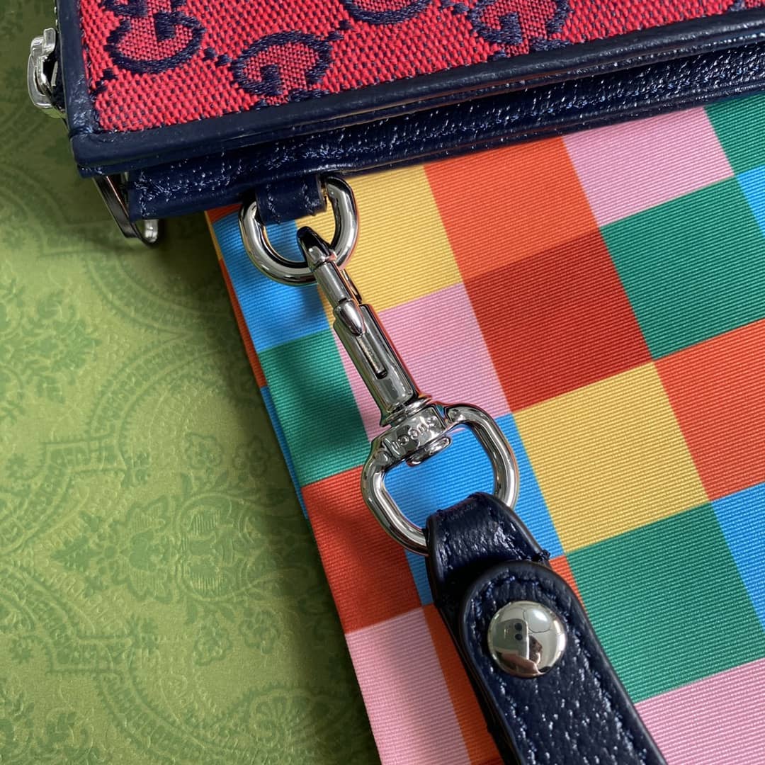 Gucci GG Marmont Red Canvas Pouch Replica 661105