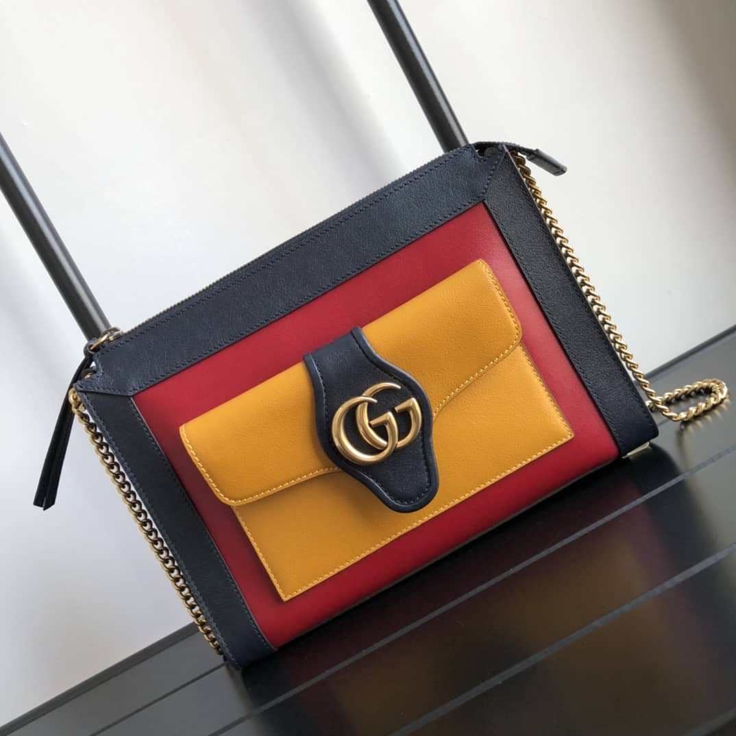 Gucci Small Shoulder Bag With Double G Replica Blue 648999