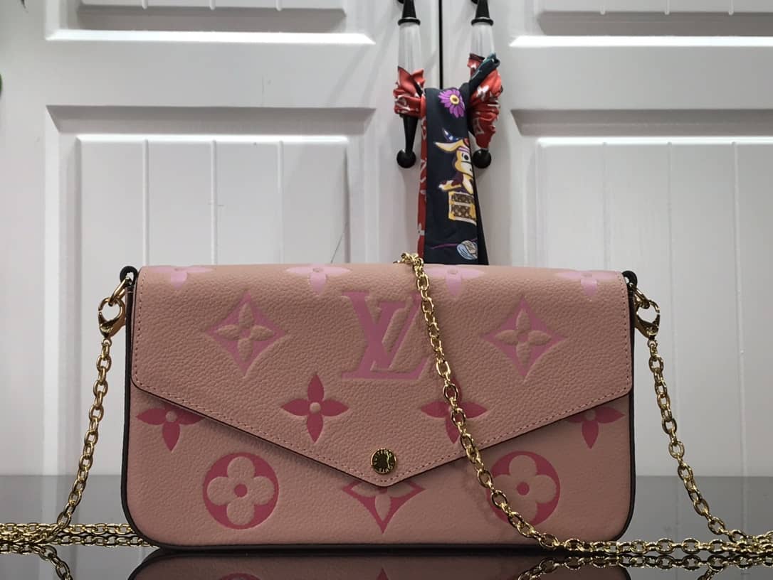 Louis Vuitton Monogram Pochette Felicie Replica Bag Pink M80498