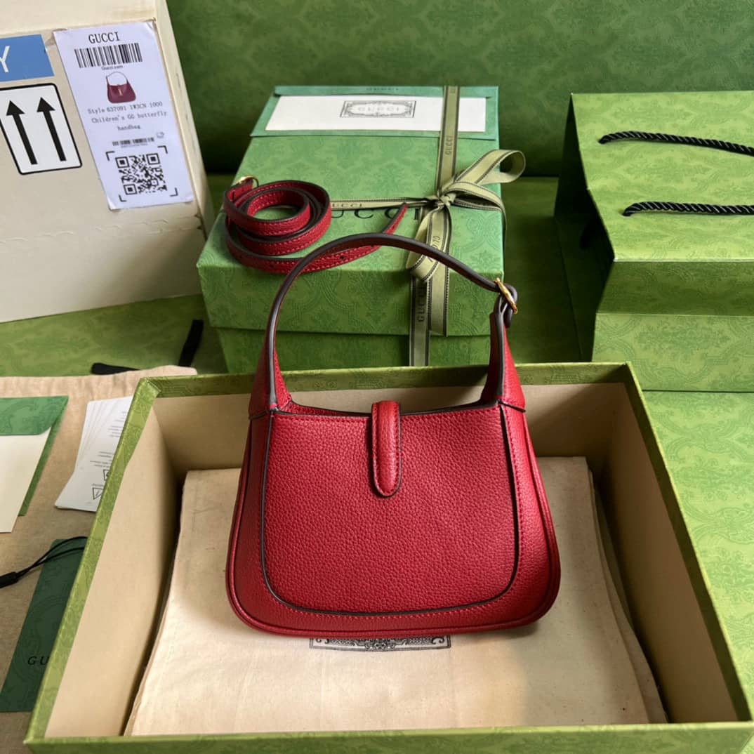 Gucci Jackie 1961 Mini Hobo Bag Red 637091 Replica