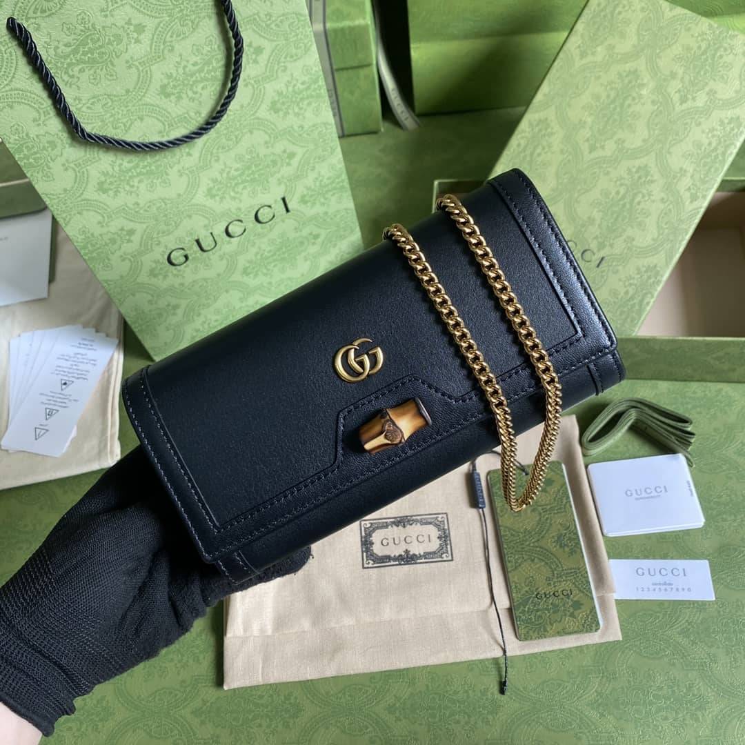 Gucci Diana Bamboo Chain Wallet Replica 658243