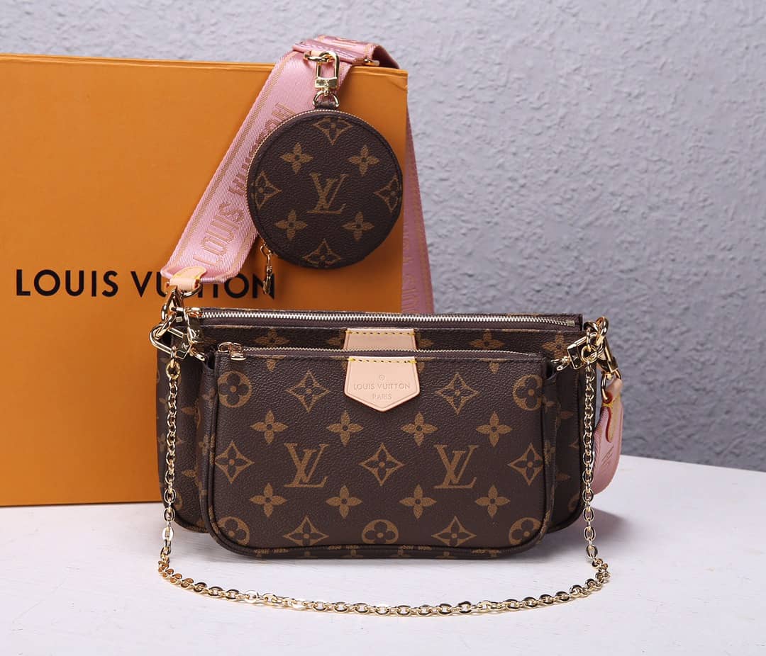Louis Vuitton Multi Pochette Accessoires Replica Crossbody Bag Pink M44840