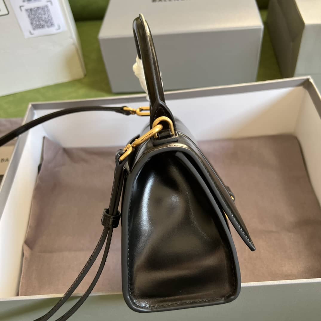 Balenciaga Hourglass Leather Top Handle Replica Bag