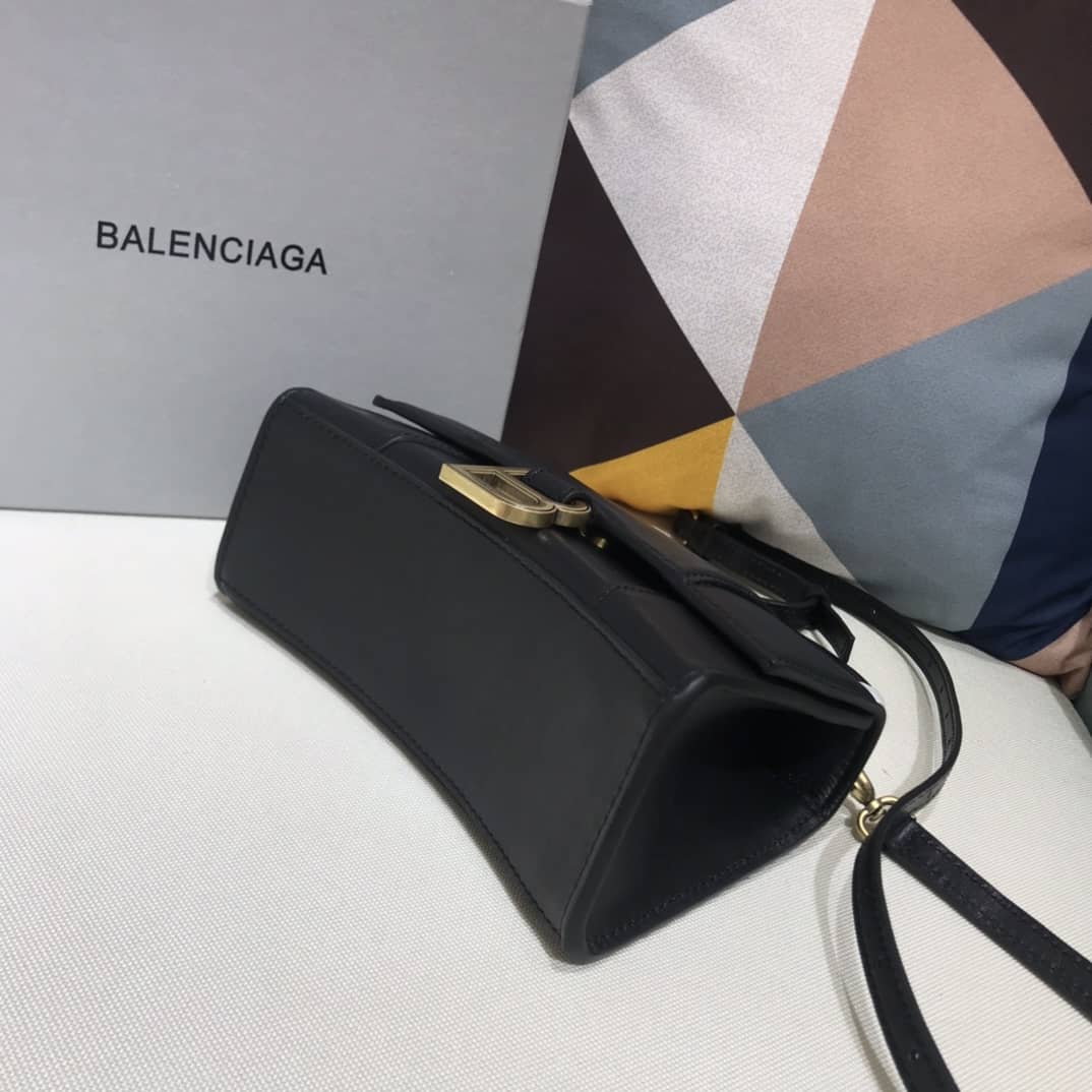 Balenciaga Hourglass Leather Top Handle Replica Bag