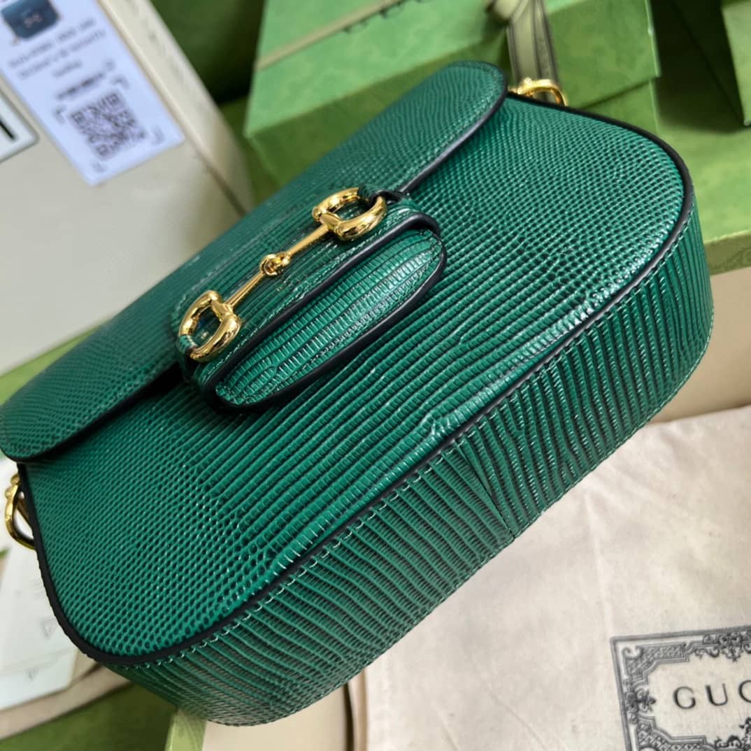 Gucci Horsebit 1955 Lizard Mini 675801 Replica Shoulder Bag