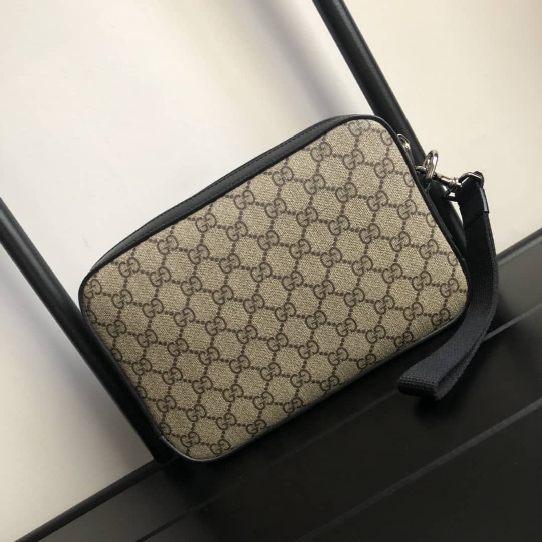 Gucci GG Supreme Wash Bag Replica Brown 495562