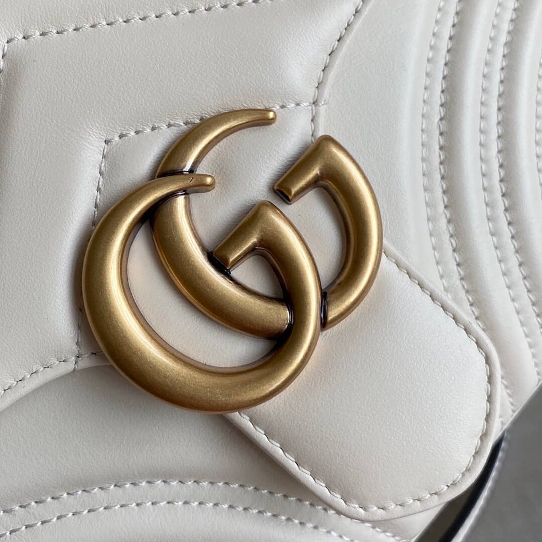 Gucci Marmont Dupe Mini GG Marmont Replica Bag White 498100