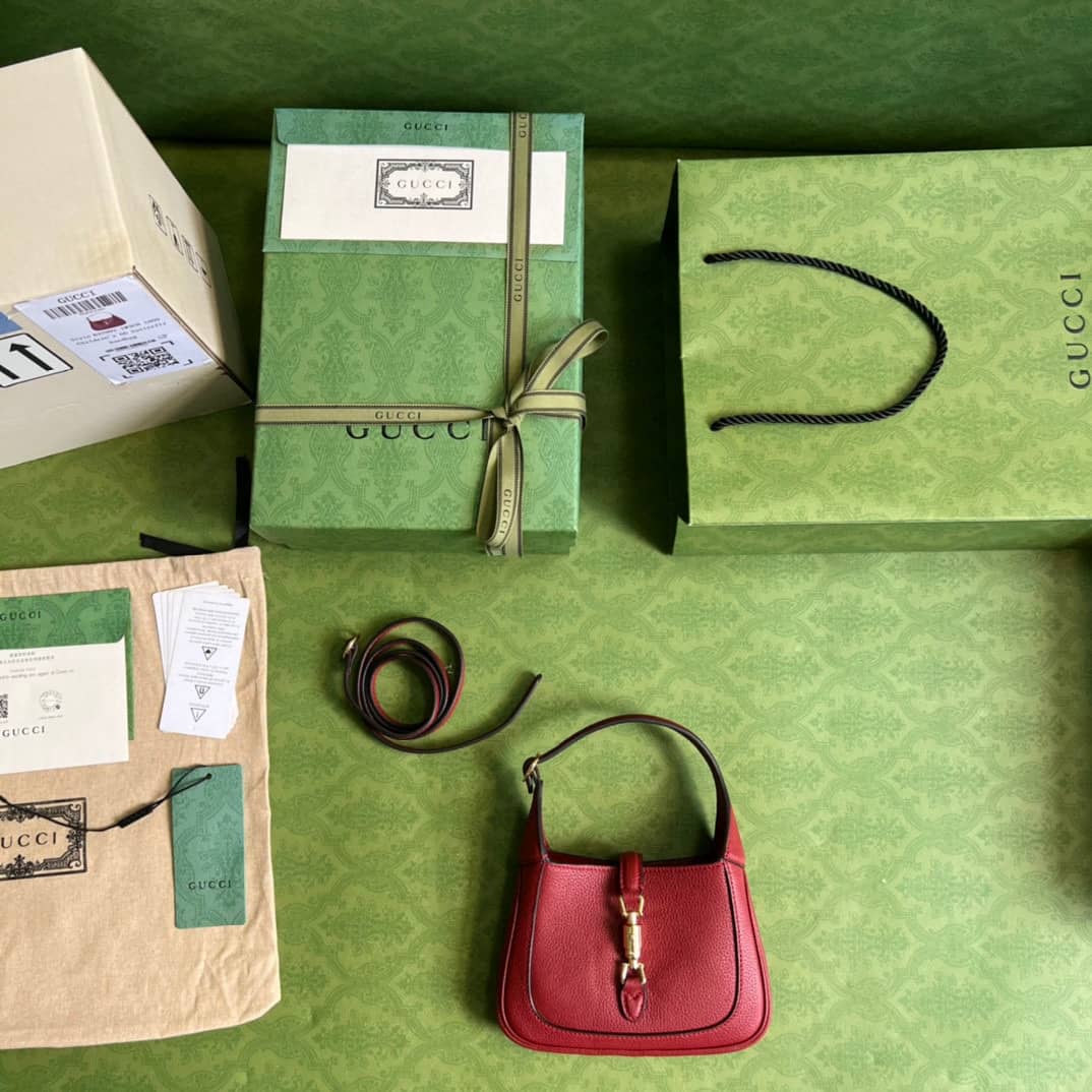 Gucci Jackie 1961 Mini Hobo Bag Red 637091 Replica