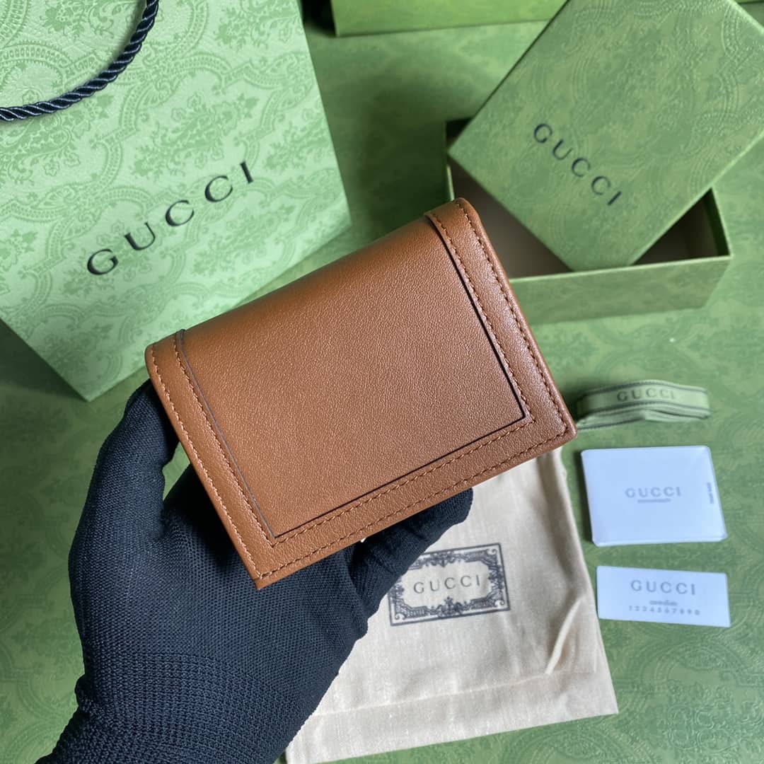 Gucci Diana Leather Card Case Wallet Replica 658244