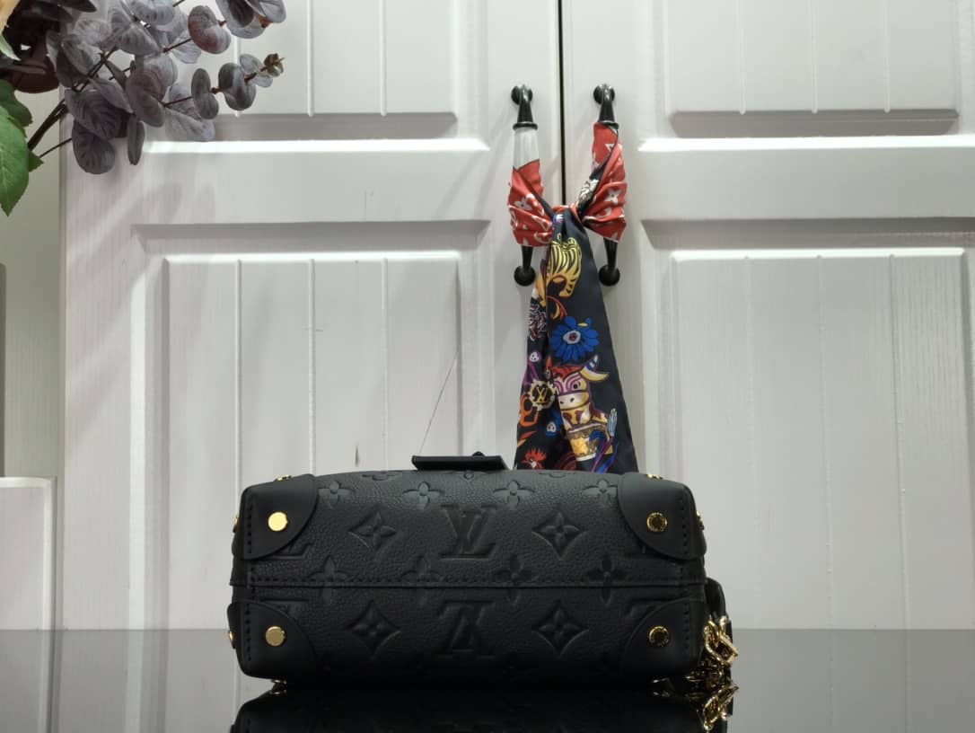 Louis Vuitton Petite Malle Souple Monogram Replica Bag Black M45571