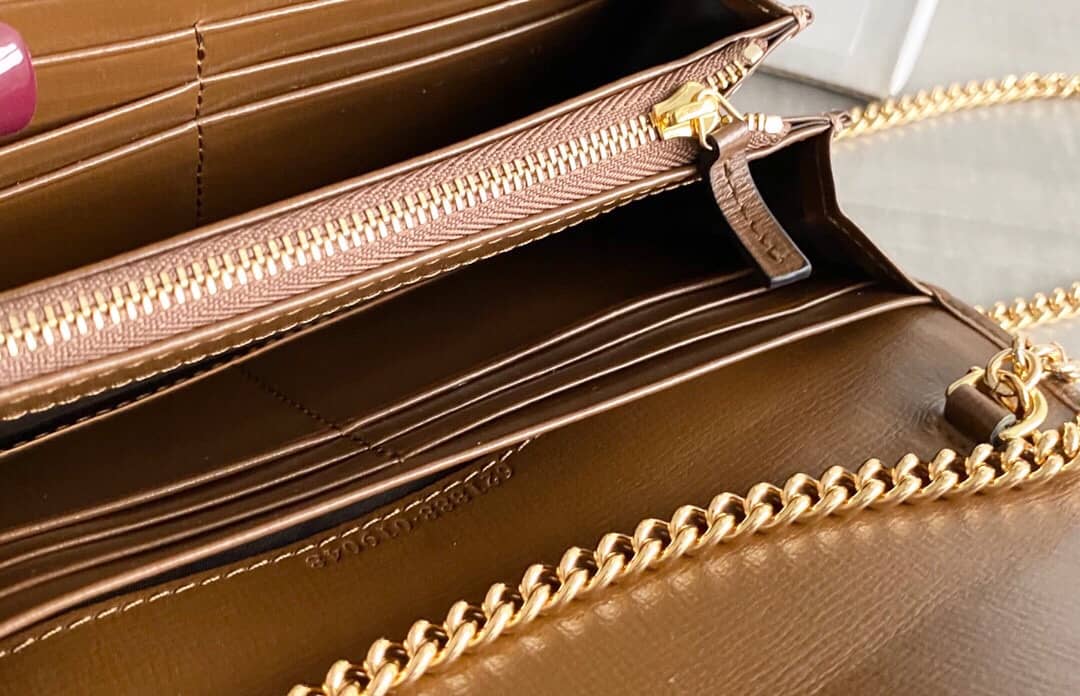Gucci Horsebit Bag Dupe 1955 Zip Around Wallet With Chain Replica 621888