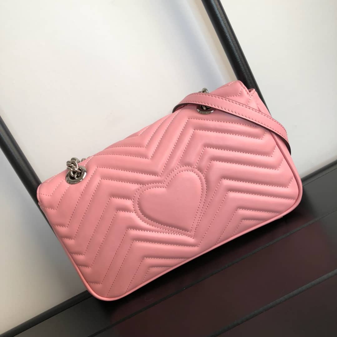 Gucci GG Marmont Matelasse Shoulder Bag Replica Pink 443497