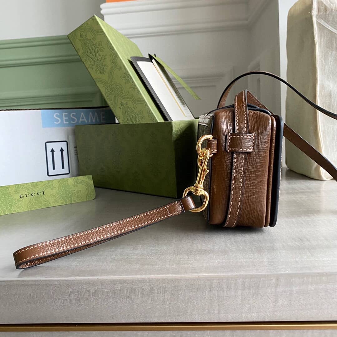 Gucci GG Clasp Closure Mini Camera Bag Replica 614368