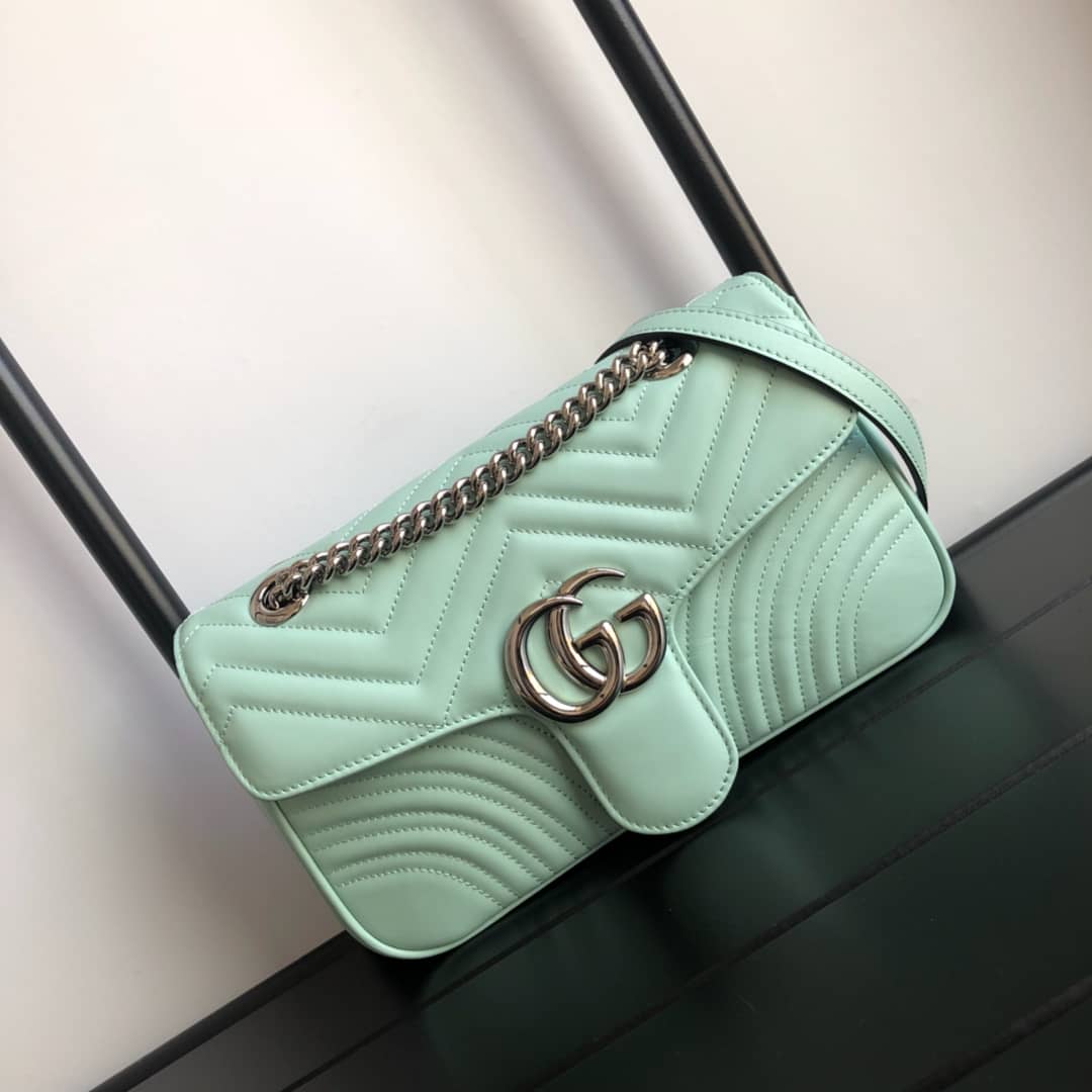 Gucci GG Marmont Matelasse Shoulder Bag Replica Green 443497