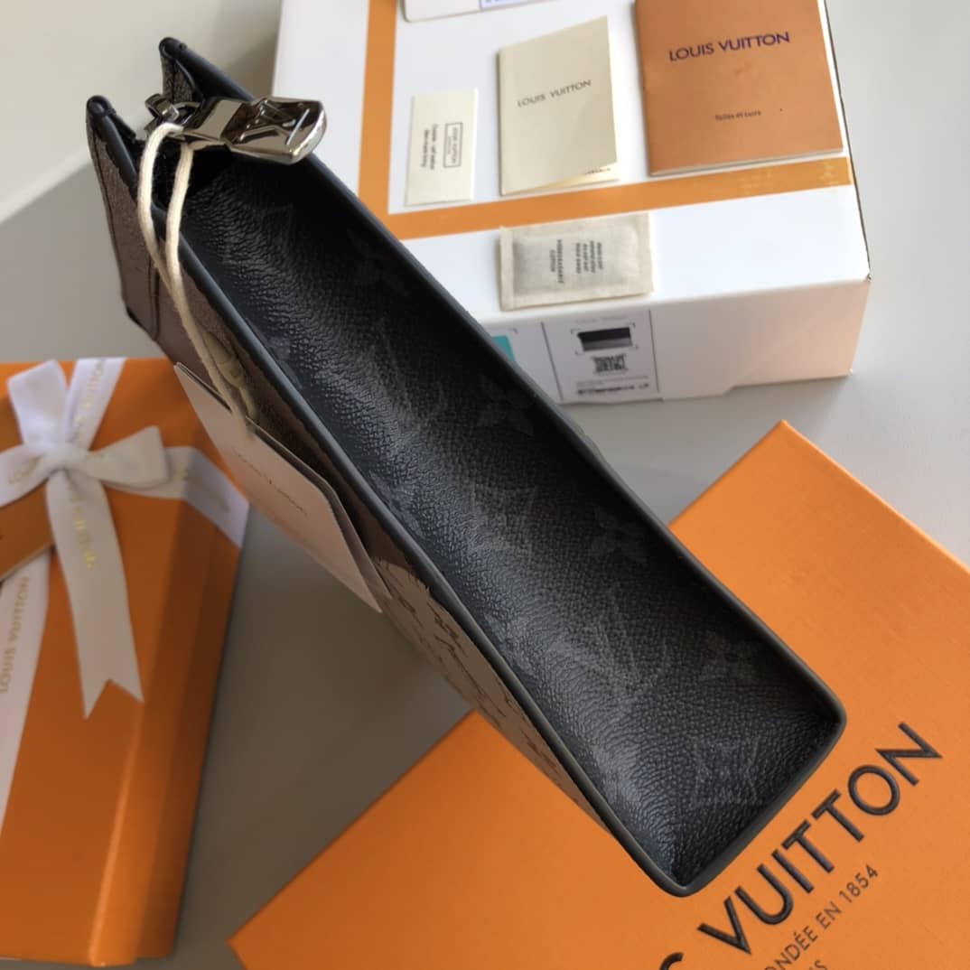 Louis Vuitton Voyage MM Monogram Replica Pochette Black Gray M63039